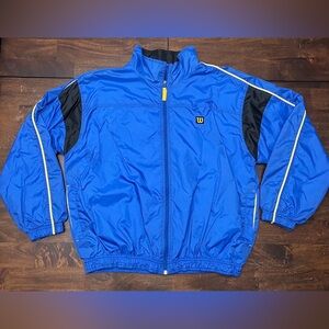 Wilson Blue Full Zip Lined Windbreaker Men’s Size M